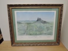 A framed print after John Churchill Simpson, Isandlwana Camp, on the morning of 22nd January 1879,