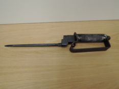 A WWII style British Fighting Knife made from a No4 MKII Bayonet, steel grip and guard, bayonet m