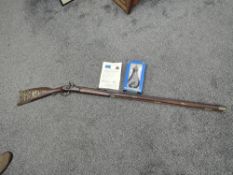 A modern Deactivated Italian Black Powder Muzzle Loading Percussian Shot Gun, calibre .45, by