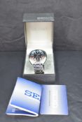 A 1970's Seiko Navigator Timer automatic wrist watch ref, 6117-6410, serial no: 230685 having dual