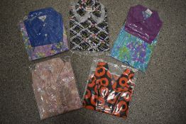 Five vintage old stock childrens tops/blouses, new in packaging.