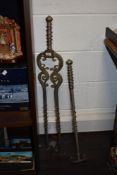 A set of two very heavy fire steels and a coal pusher.