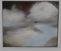 Teresa Lawton (Contemporary, British), oil on canvas, 'Salty Whisper', a seascape, signed to the