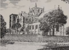 After Alfred Wainwright (1907-1991), print, 'Ripon Cathedral', North Yorkshire, framed, mounted, and