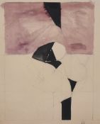 Adrian Heath (1920-1992, British), watercolour & pencil, Title Unknown, initials to lower right,