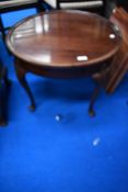 An early 20th Century mahogany occasional table having circular top
