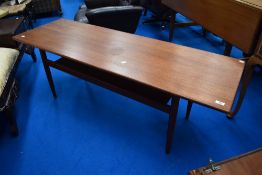 A vintage teak coffee table , approx. 150 x 50cm