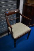 A Regency mahogany railback carver chair