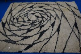 A vintage shag pile rug, approx. 210 x 175cm