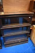 A Globe Wernicke three tier stacking bookcase