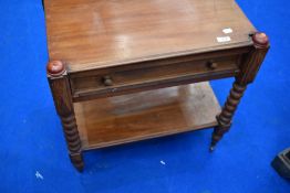 A Victorian and later mahogany etage base/tea trolley