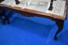 A reproduction coffee table