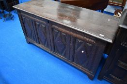 A period oak kist of large proportions, width approx. 143cm