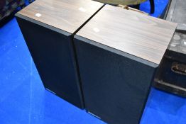 A pair of vintage Kenwood speakers