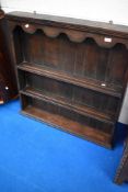 A period oak dresser back of small proportions