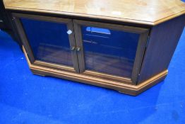 A vintage corner TV cabinet