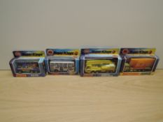 Four 1970's Matchbox SuperKings die-casts, K6 Motor-Cycle Transporter, K12 Hercules Mobile Crane,