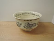 A large ceramic Bowl commemorating The Opening Of The Liverpool and Manchester Railway on the 15th