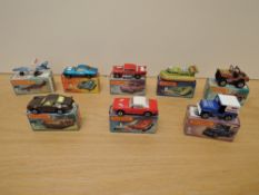 Eight Matchbox Series Superfast Lesney 1974-1982 die-casts, No 1 Dodge Challenger, red & chrome