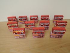 Twelve Matchbox Series Superfast Lesney 1974-1982 die-casts, all No 17 The Londoner in various