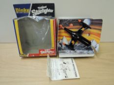 A Dinky die-cast, 362 Trident Star Fighter with firing Stella missile, on inner card display and