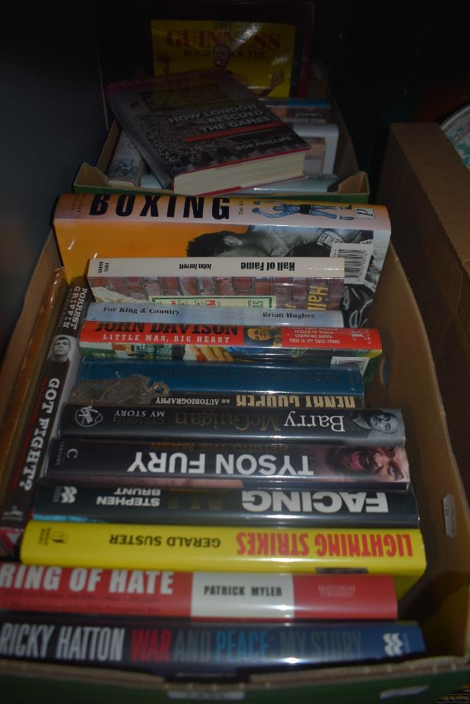 Sport. Boxing/Pugilism. A small carton. Modern hardbacks and softbacks. VG copies. (14)