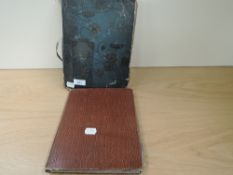 ALBUM OF VINTAGE POSTCARDS AND ALBUM OF CIGARETTE CARDS Albums with wear to spine, one with