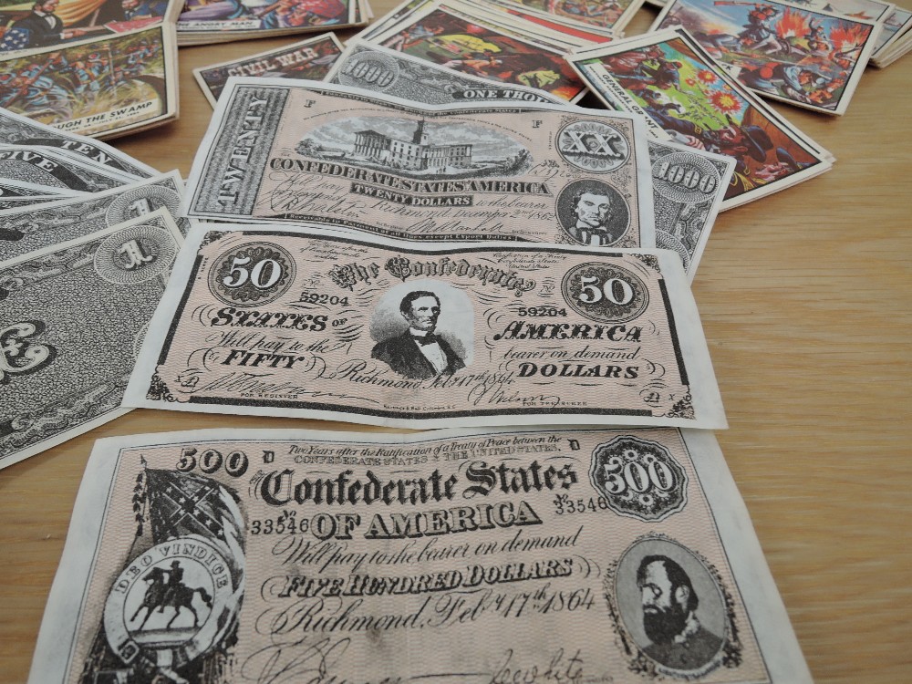 A & B C CHEWING GUM LTD 1965 CIVIL WAR NEWS + BANKNOTES FULL SET OF 88 CARDS Thought to be full - Image 2 of 5