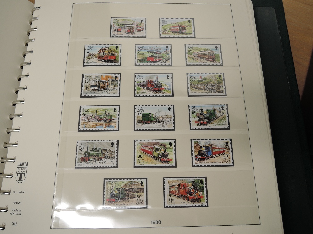 ISLE OF MAN 1973-2007 NR COMPLETE MNH COLLECTION IN 3 LINDNER ALBUMS Pristine collection of Isle - Image 3 of 7
