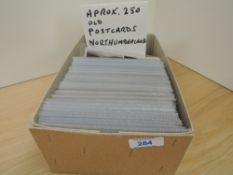 BOX WITH APPROX 250 POSTCARDS, NORTHUMBERLAND Box with in the region of 250 postcards, all