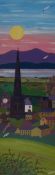 *Local Interest - Chas Jacobs (b.1957, British), acrylic, 'City View', depicting Lancaster