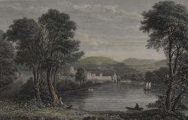 After John Garnons Williams (20th Century), coloured print, 'Domesday England 1086 - Lancashire',