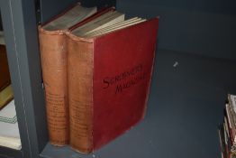 Scribner's Magazine. Volumes 1 + 2. 1887. Original cloth. Some damp staining. (2)