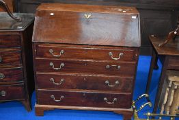 An early 20th Century mahogany bureau, width approx 94cm