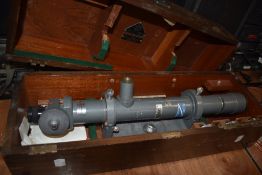 A vintage Engis equipment company Autocollimator/ Alignment telescope, in box.