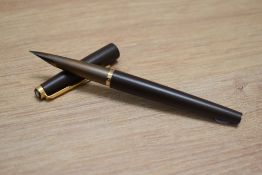 A Parker 50 Falcon cartridge fountain pen in matt brown