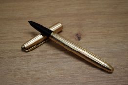 A Parker 51 Consort aero fill fountain pen in rolled gold