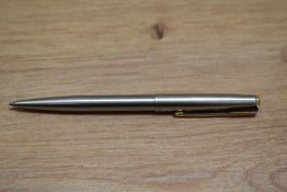 A Parker 61 ballpoint pen in chrome