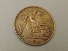 A 1912 George V Gold Half Sovereign, Royal Mint