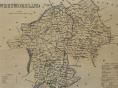 A collection of assorted prints and maps, including a monochrome print of Salthouse Docks,