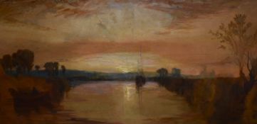 Follower of Joseph Mallord William Turner RA (1775-1851), oil on canvas, A 19th Century portrayal of