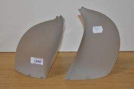 Govinder Nazran (1964-2008, British contemporary), glass sculpture, 'Lean On Me', A frosted lead