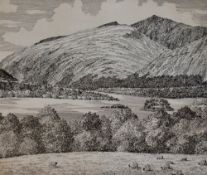 Alfred Wainwright (1907-1991), pen and ink, 'Ben Cruachan', Scotland, signed to the lower right,