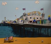 Dylan Izaak (Contemporary, British), coloured print, 'Brighton Actually', limited edition 18/49,