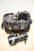 A Canon EOS 40D digital camera body No0430102101 with Sigma 1:5-6,3 170-500mm lens in soft camera