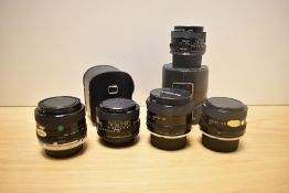 Three Tamron Lenses. An Adaptall 2 1:2,5 24mm, an Adaptal 2 1:2,5 28mm and a BBAR MC 1:2,8 28mm
