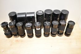 Nine Tamron CF Tele Macro 1:3,8-4 80-210mm lenses Nos 1018267, 900973, 1033466, 3121652, 1018833,