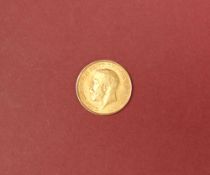 A George V gold half sovereign dated 1914