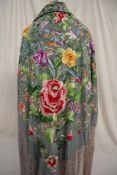 A silk piano shawl,