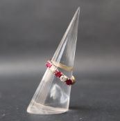 A ruby and diamond ring,